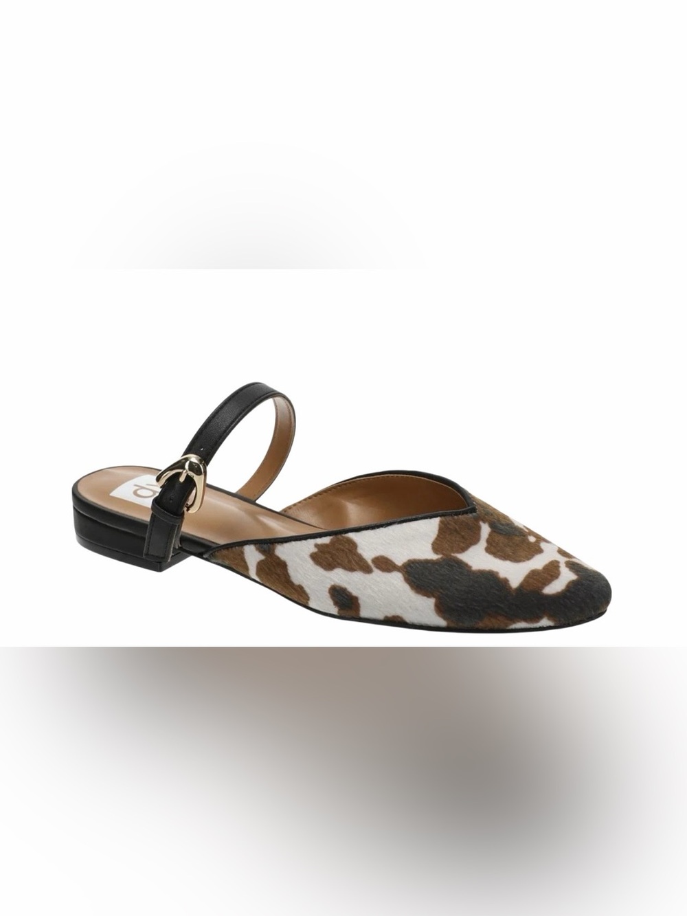 DV by Dolce Vita Brown and White Leopard-Print Slingback Flat